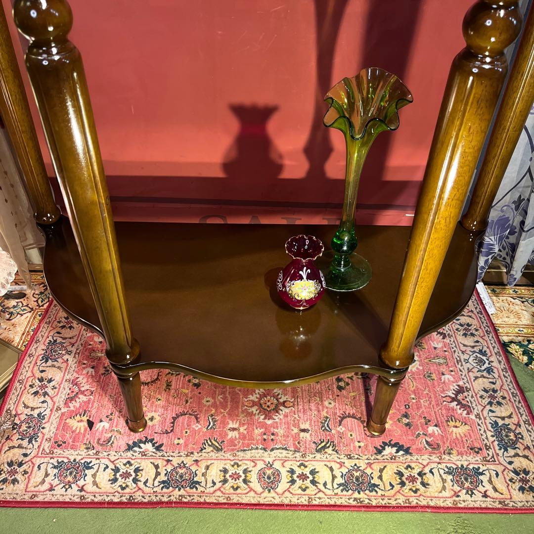 りおりおアンティークPT ハーフラウンドアクセントコンソールキャビネット