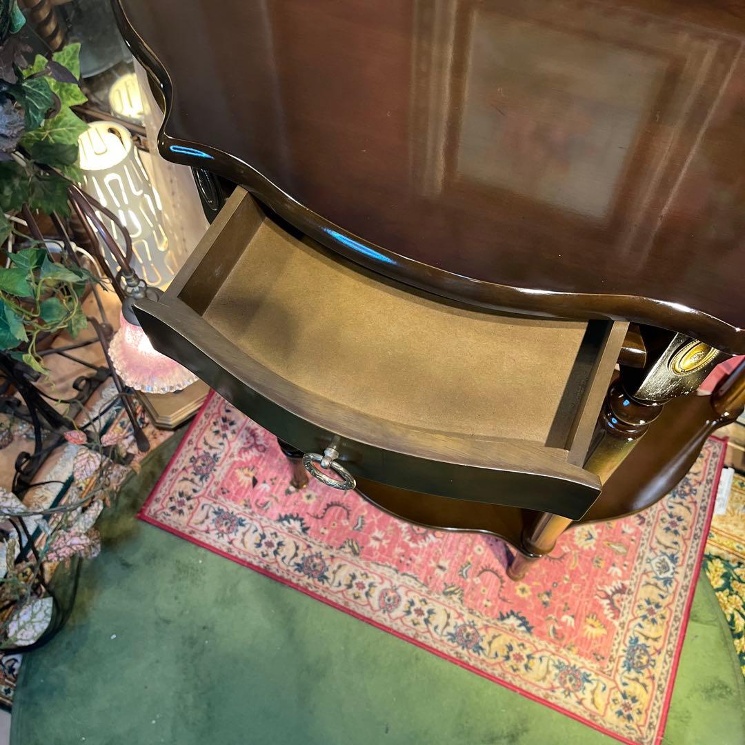 りおりおアンティークPT ハーフラウンドアクセントコンソールキャビネット