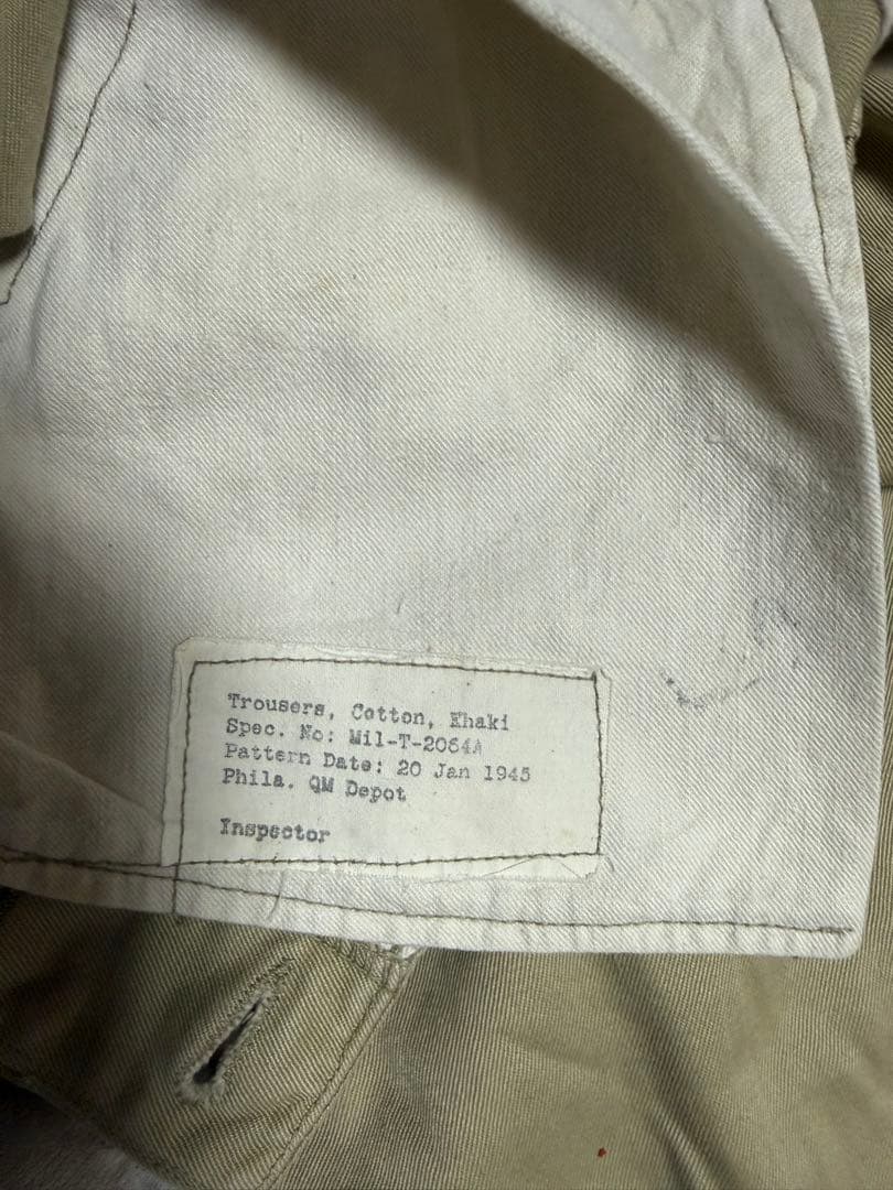 パンツ 40s US Military Twill Pants Size W33 L31