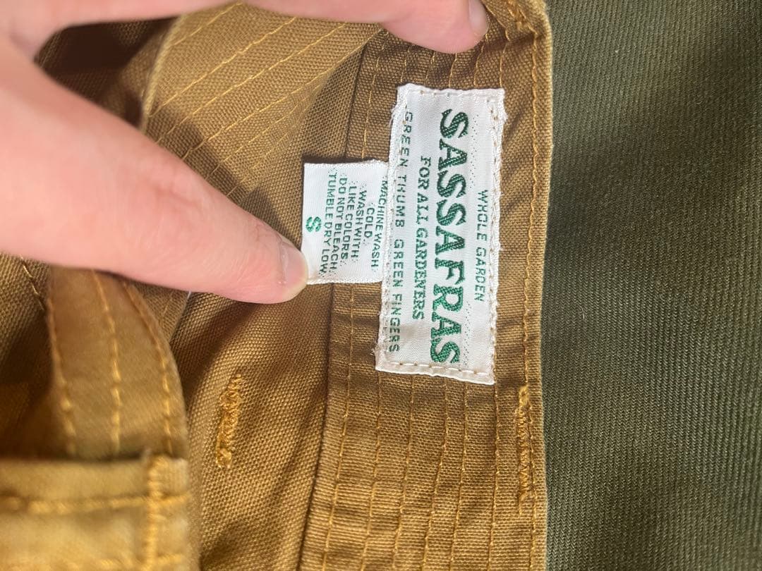 【G's様】SASSAFRAS（ササフラス） ワークパンツ JAPAN S