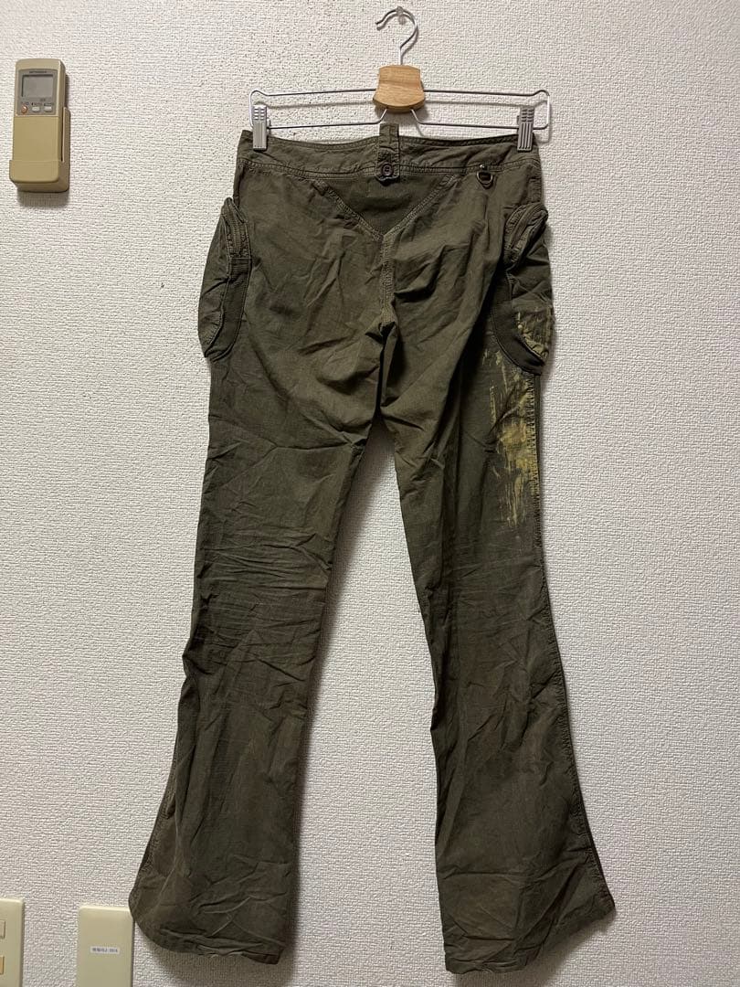 00s　シェアースピリット　A-9ガスマスクカーゴパンツ　/36　カーキ　y2k