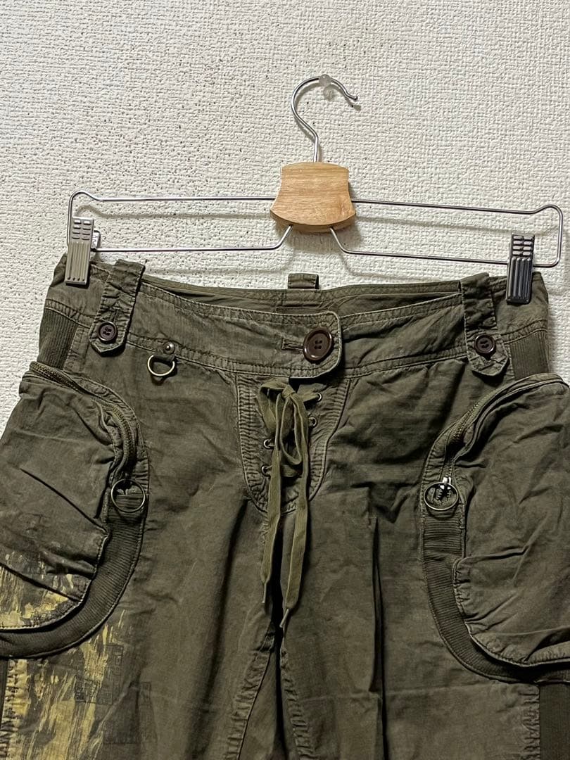 00s　シェアースピリット　A-9ガスマスクカーゴパンツ　/36　カーキ　y2k