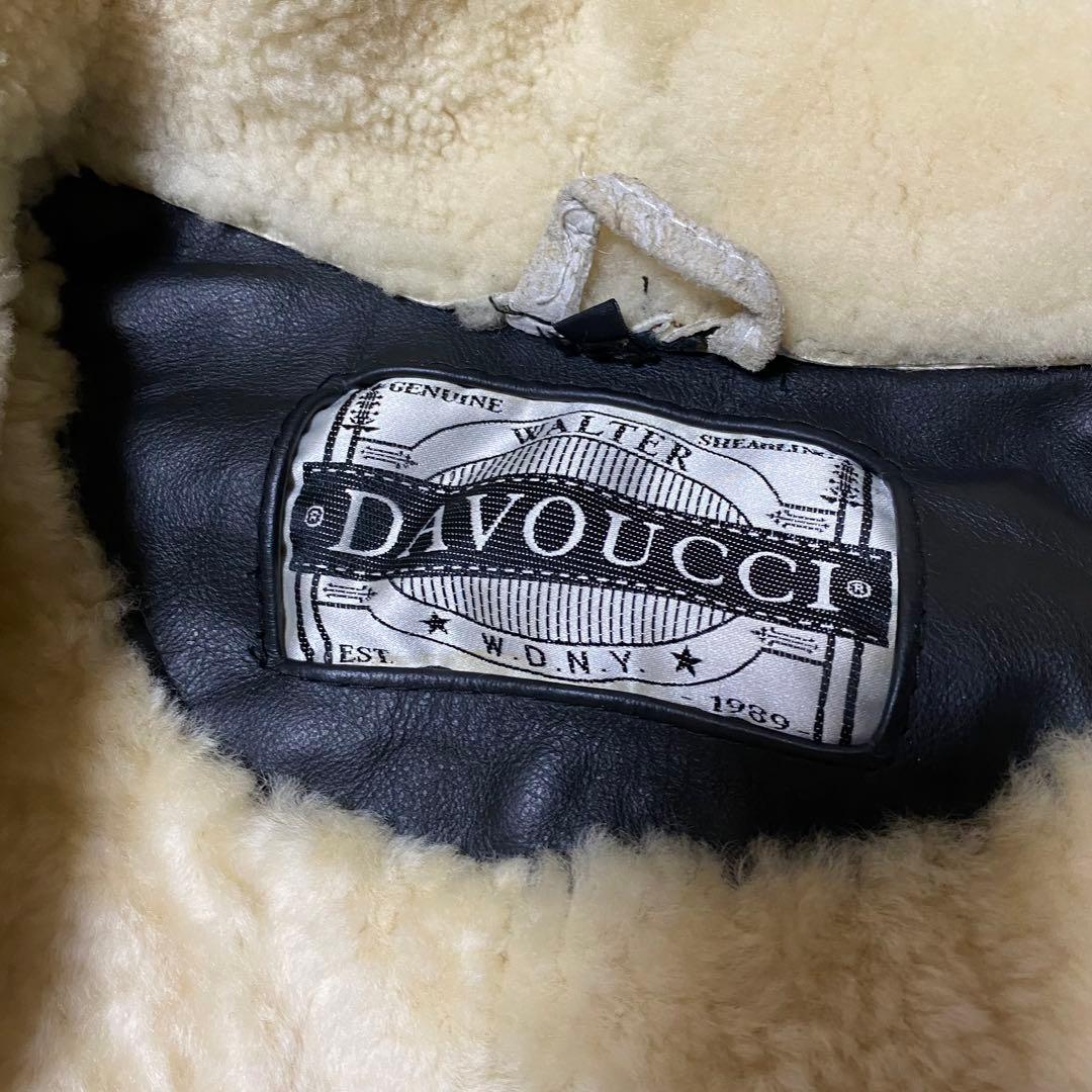【90s】DAVOUCCI フード付き ムートン B-3