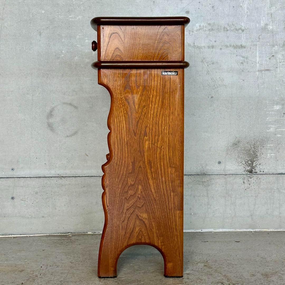 ★70s★ KarImoku カリモク電話台 サイドテーブル 花台 レトロ家具