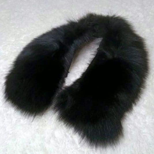 カシミヤ100% ロングコート ブルーフォックスファー ブラック 11AR