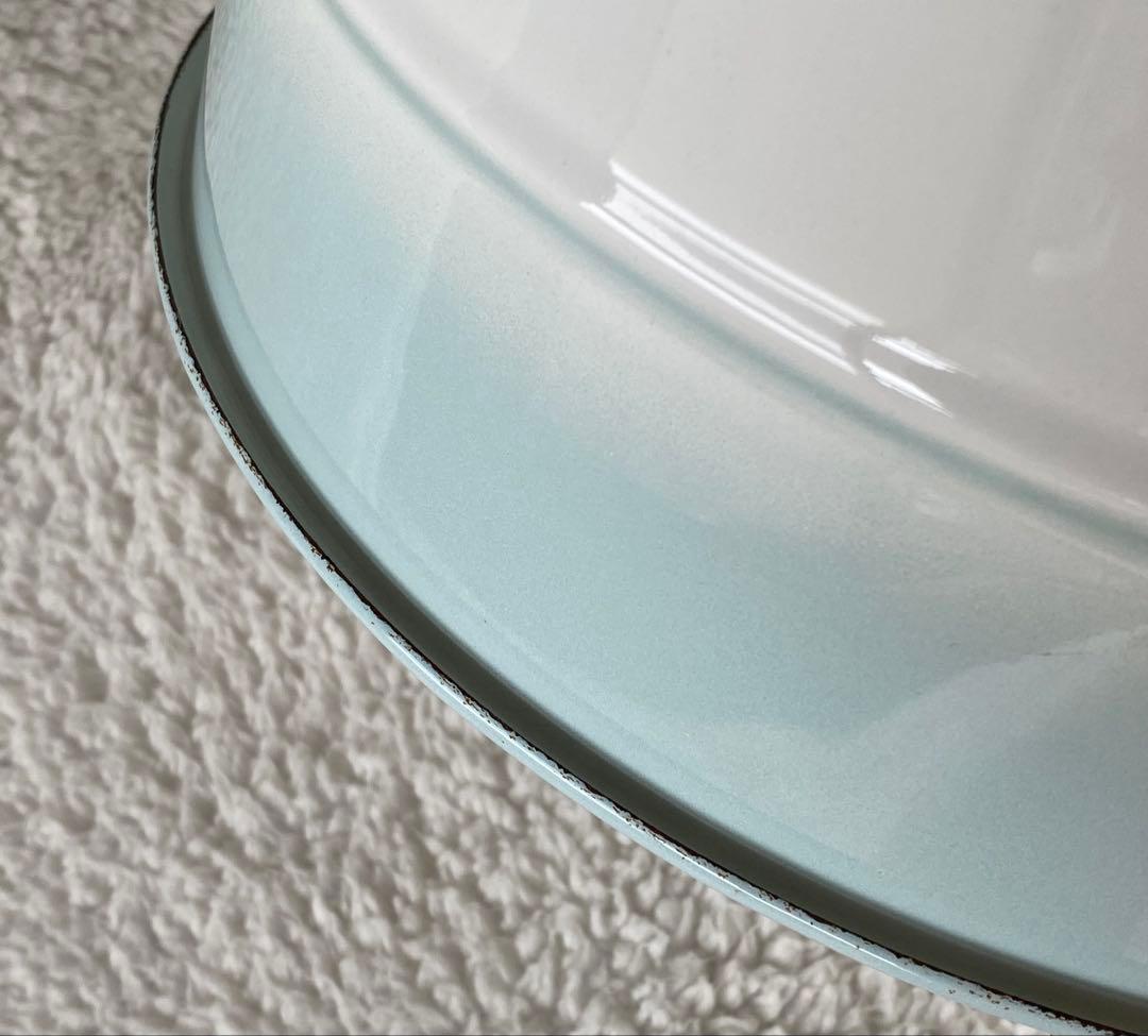 イマン　ポワージュ　ホーロー製蓋付き特大バケツ　ストッカー　目立つ欠け無し❣️