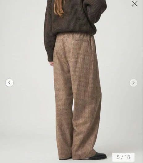 Drawer　WINTER2 ウールチェックドロストパンツ