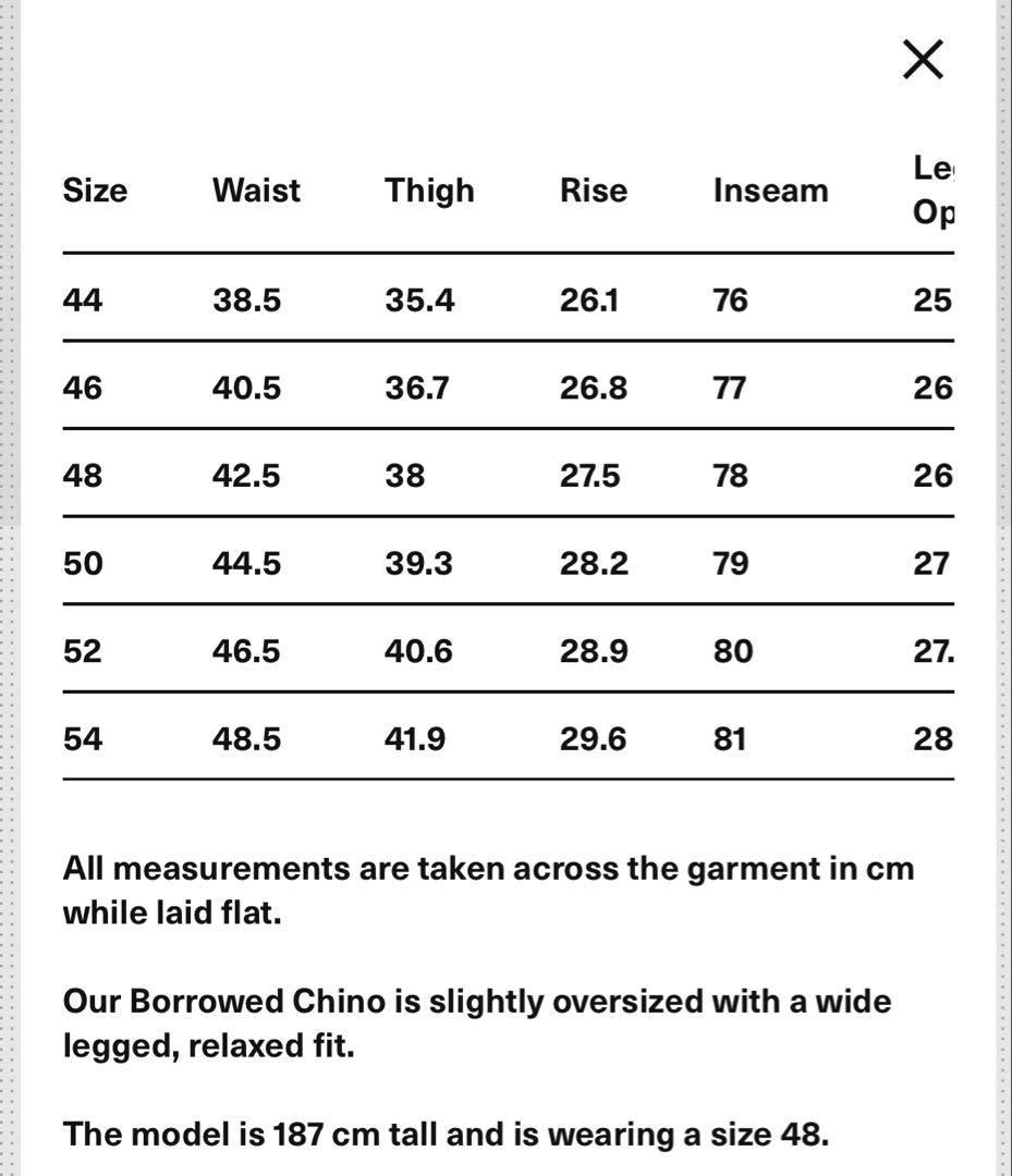 パンツ OUR LEGACY BORROWED CHINO 44