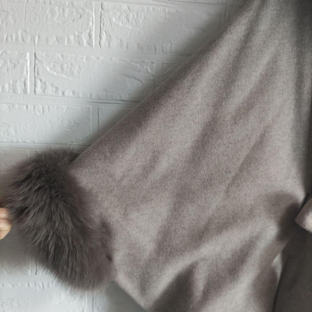 専用✨sagafurs サガ 　ファー　fox　ポンチョ ケープ コートカシミヤ