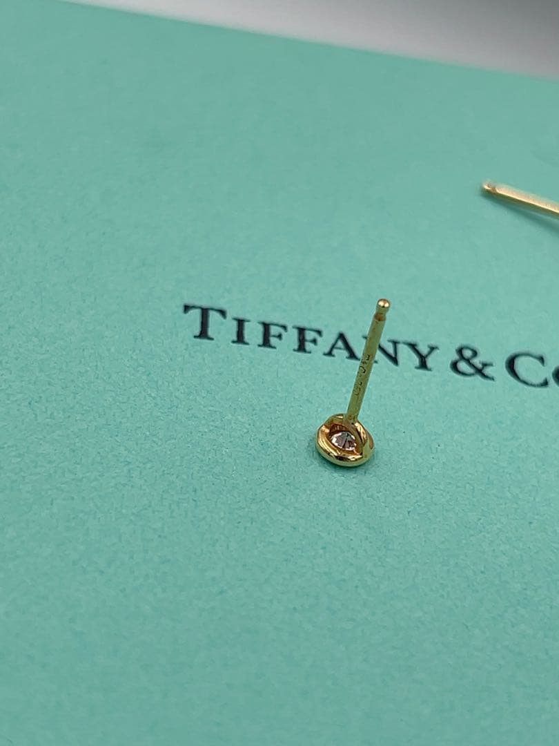TIFFANY&Co.ティファニーバイザヤードピアスK18 YG 直径4.2mm