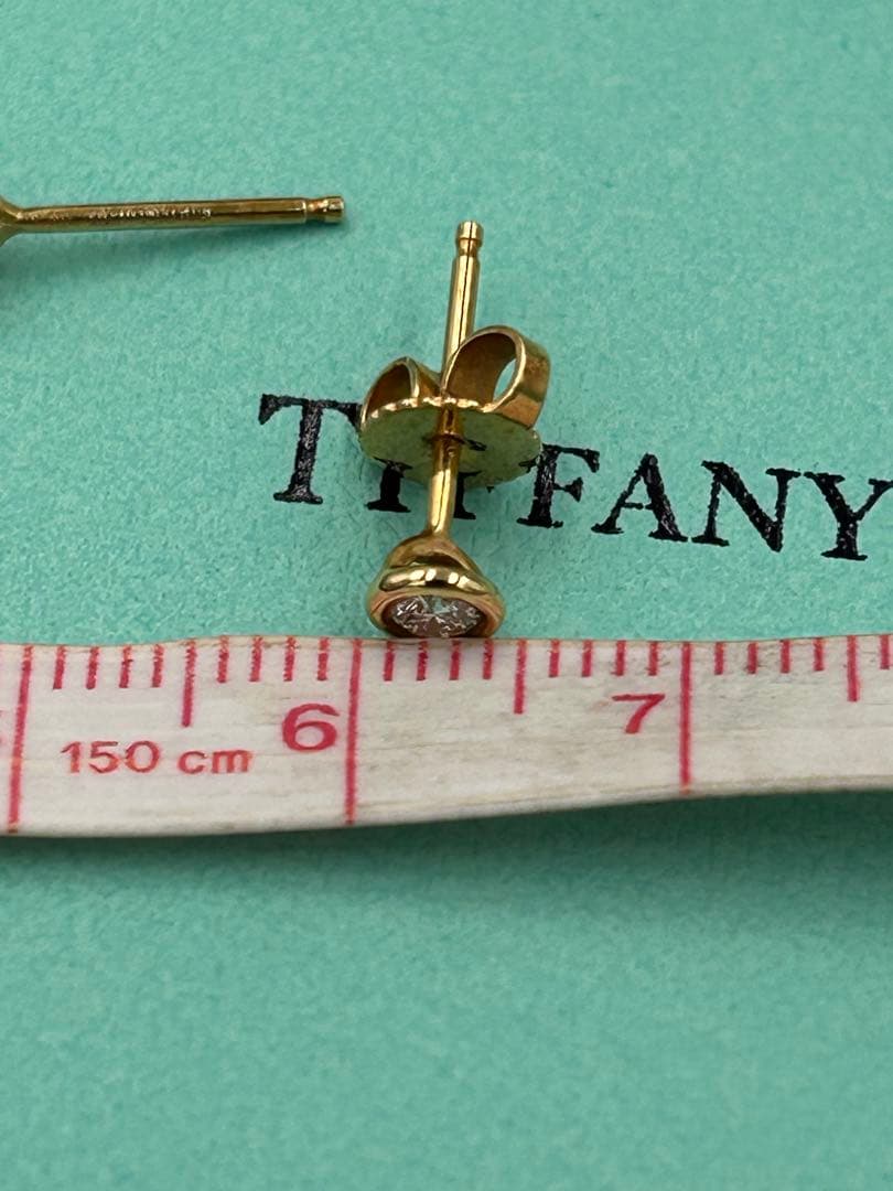 TIFFANY&Co.ティファニーバイザヤードピアスK18 YG 直径4.2mm