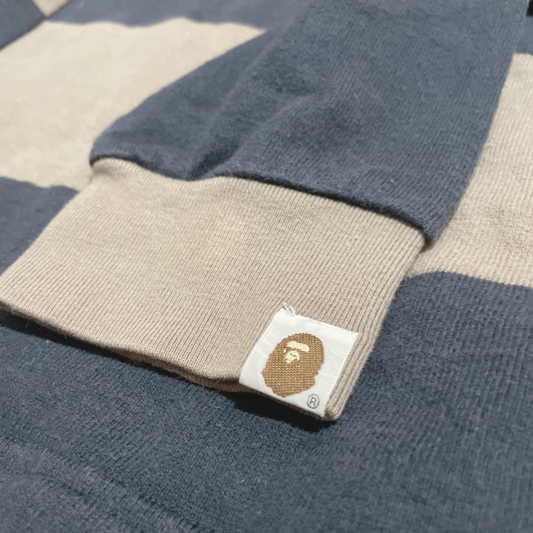 8月24日までA BATHING APE ラガーシャツ ボーダー キムタク