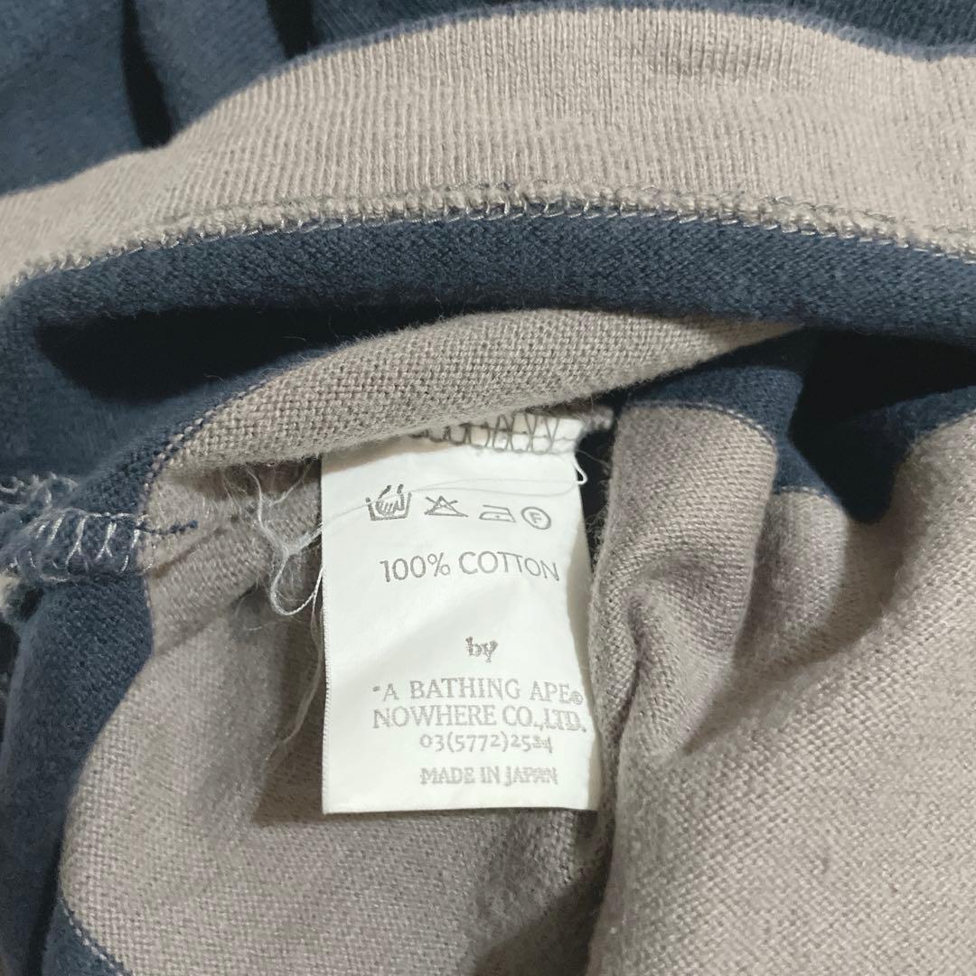8月24日までA BATHING APE ラガーシャツ ボーダー キムタク