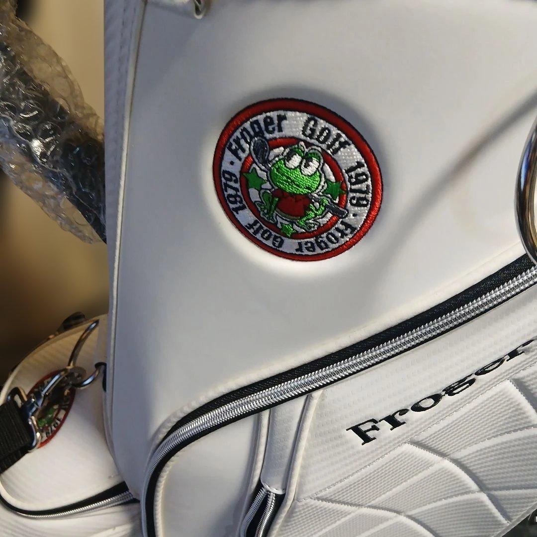 Froger 1979 ホワイトゴルフバッグ(キャリー付)