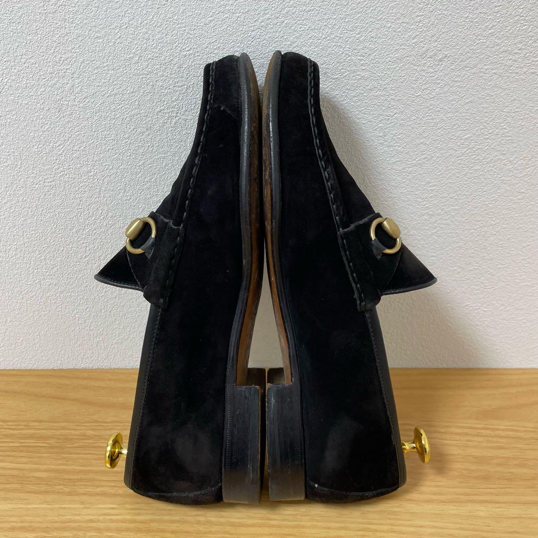 グッチ　ホースビットローファー　スエード　ブラック　42