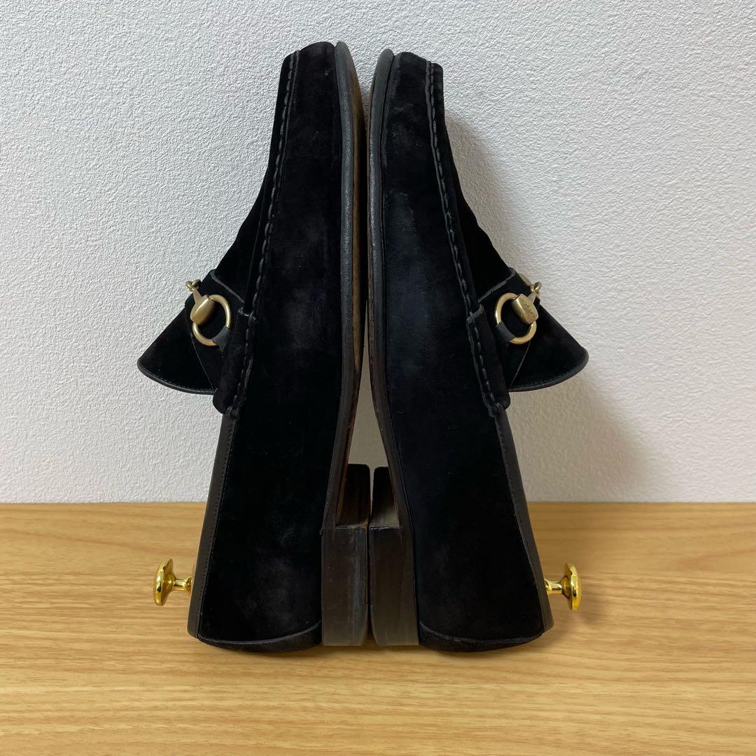 グッチ　ホースビットローファー　スエード　ブラック　42