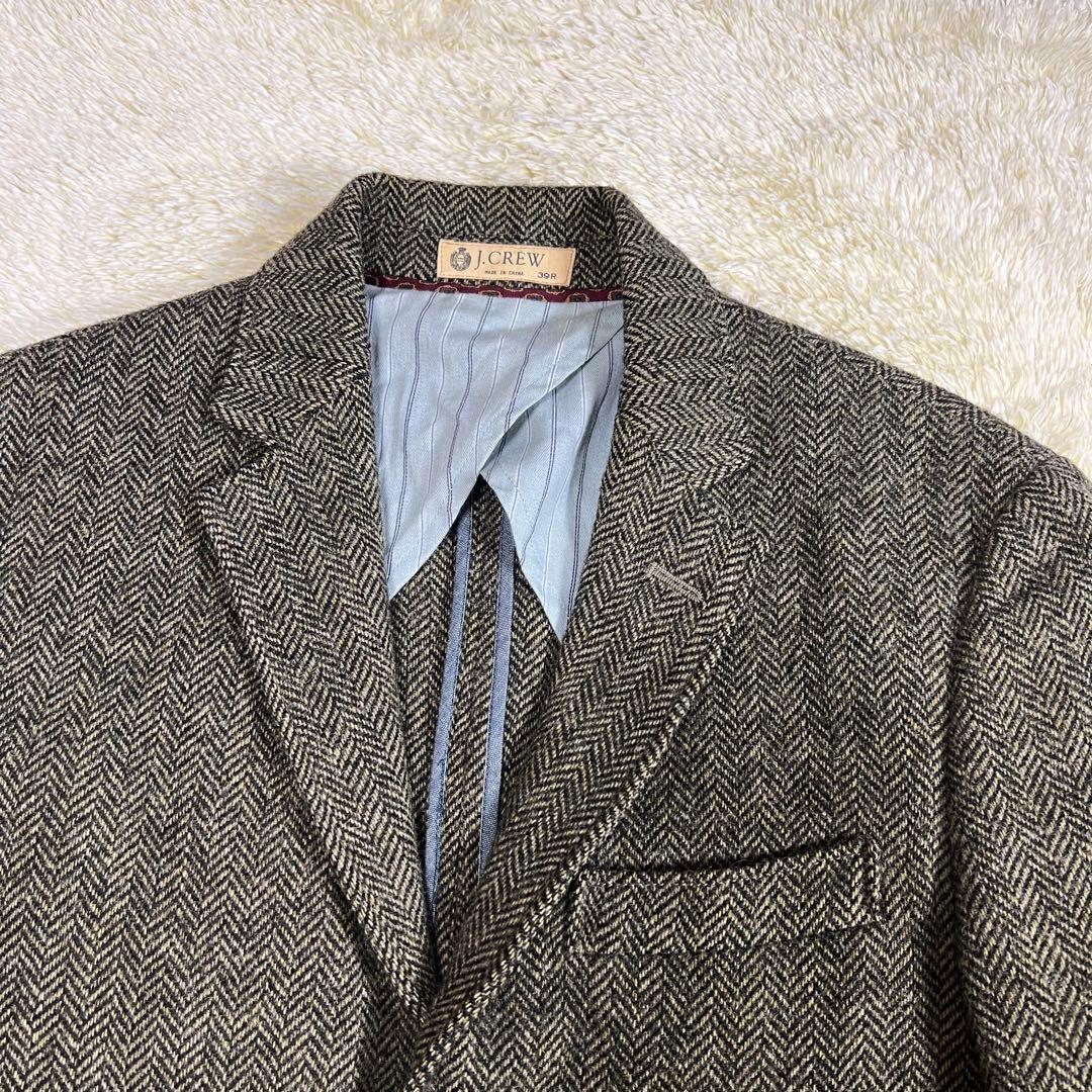 【MOON生地】 J.CREW テーラードジャケット ツイード ヘリンボーン