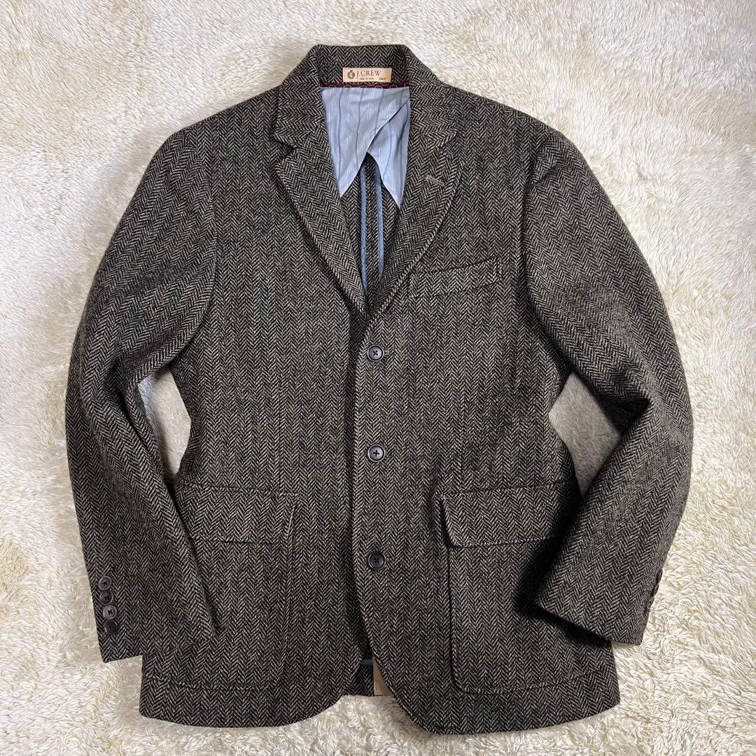 【MOON生地】 J.CREW テーラードジャケット ツイード ヘリンボーン