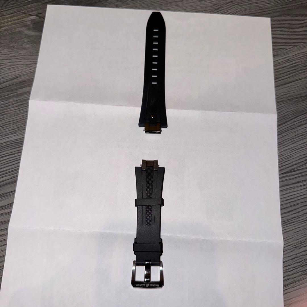 モーリス・ラクロア　アイコン 39mm ラバーストラップ（ブラック）