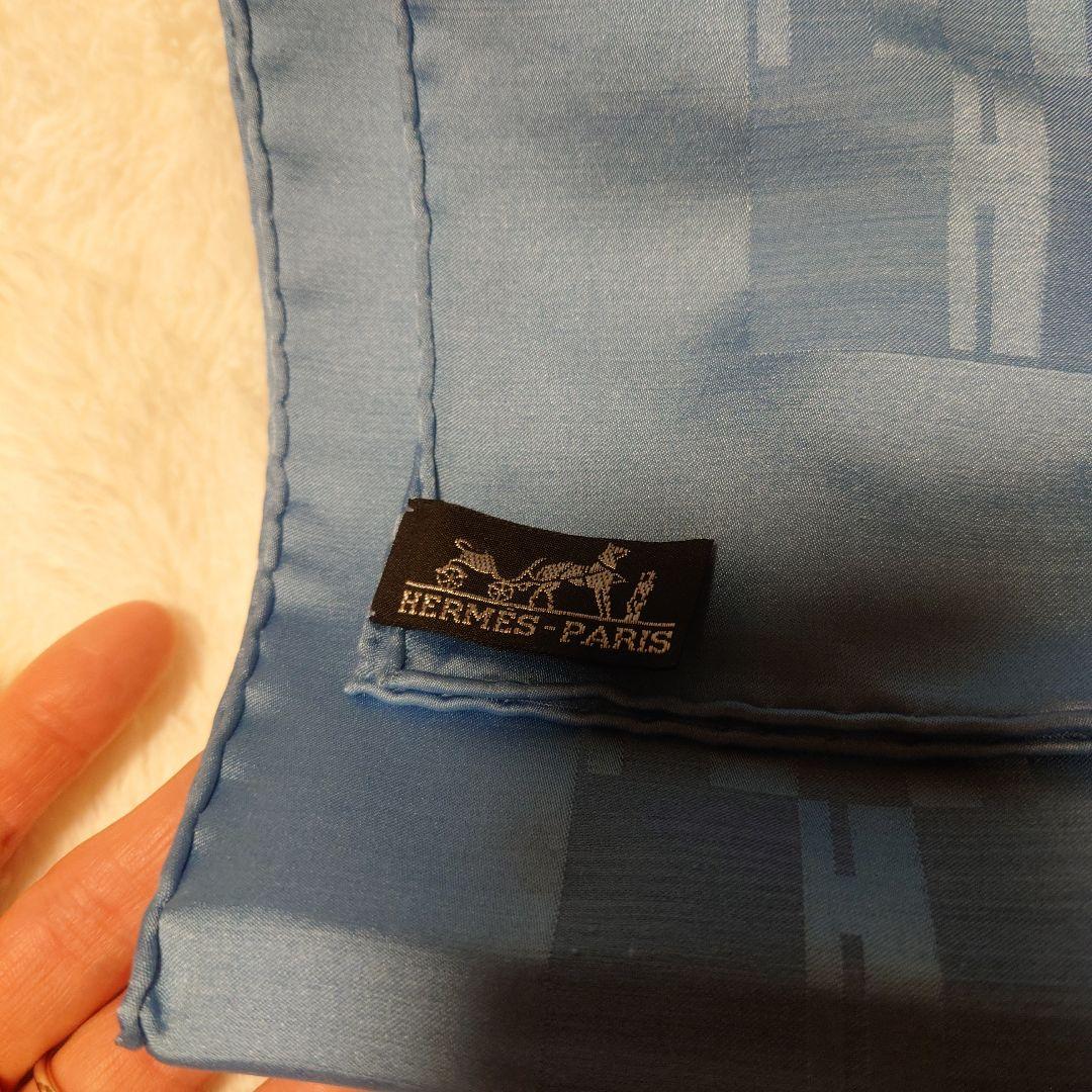 未使用級　エルメス　カレ　Hロゴ　ショール　ストール