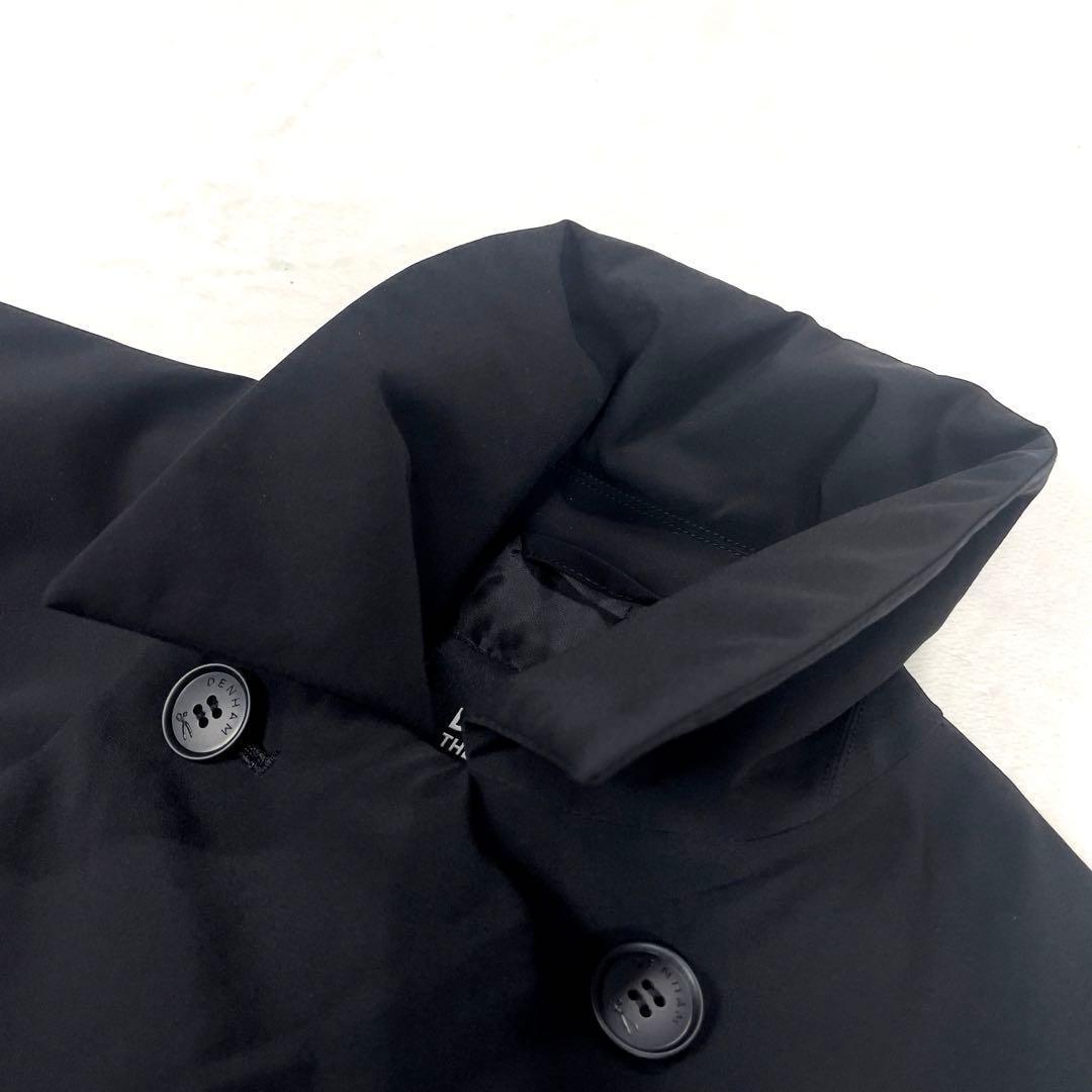 極美品 デンハム 中綿ダウン ダブルブレスト ナイロン スペクターコート M 黒