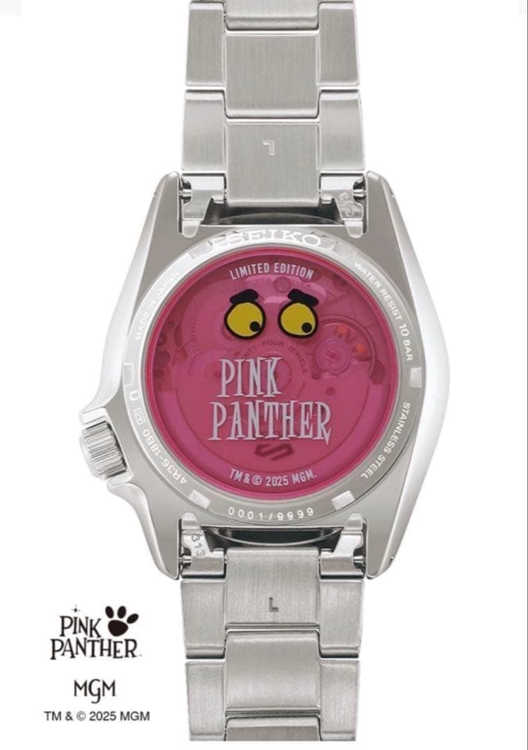 新品 保証書付き セイコー5スポーツ ピンクパンサー SBSA321