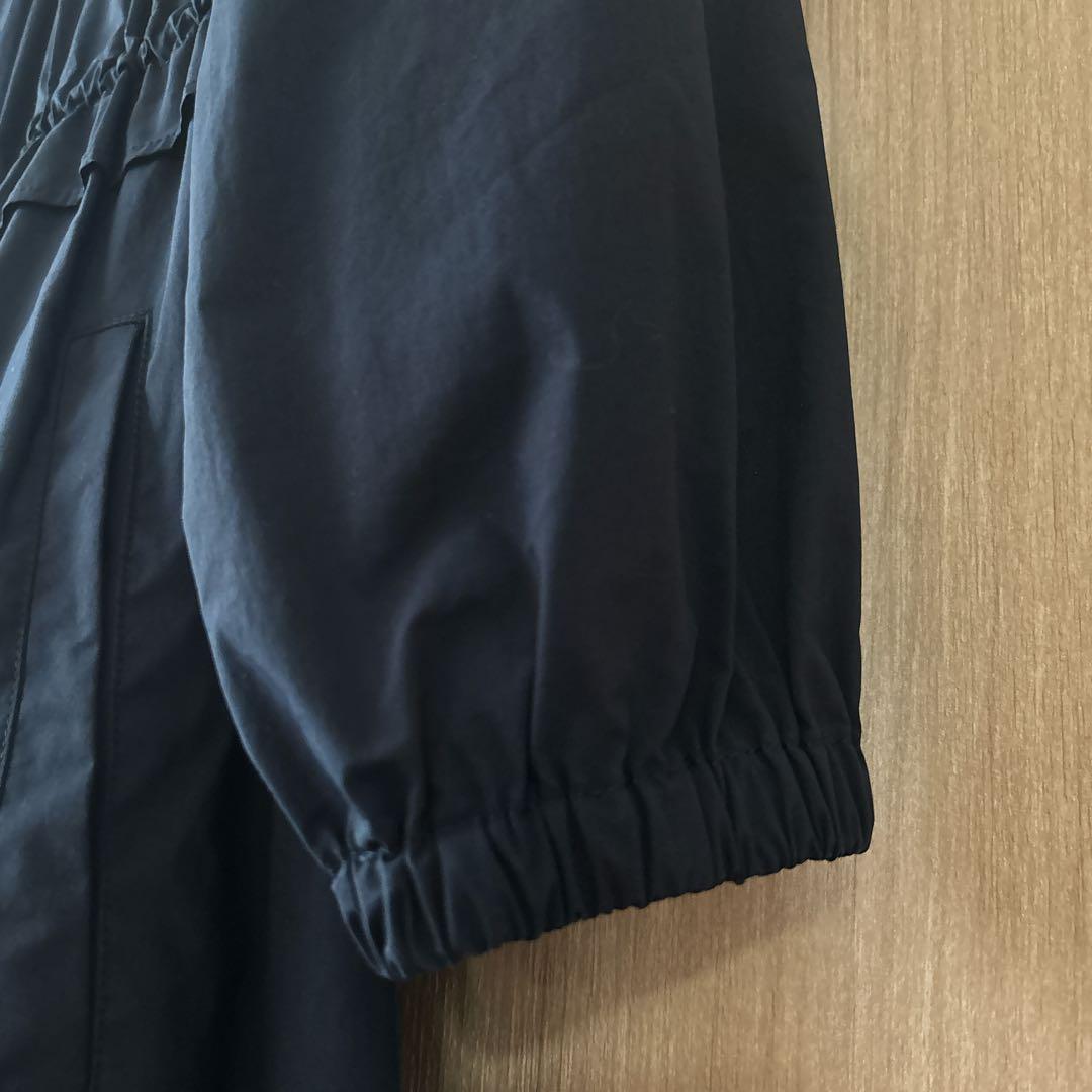 【595】アナイ　ウェザーストレッチロングブルゾン　濃紺　38