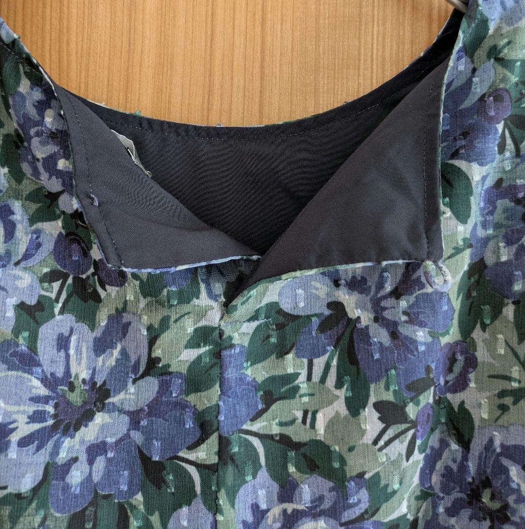 美品 ローラアシュレイ 花柄 ワンピース ケラウェイ柄 青 ブルー 匿名