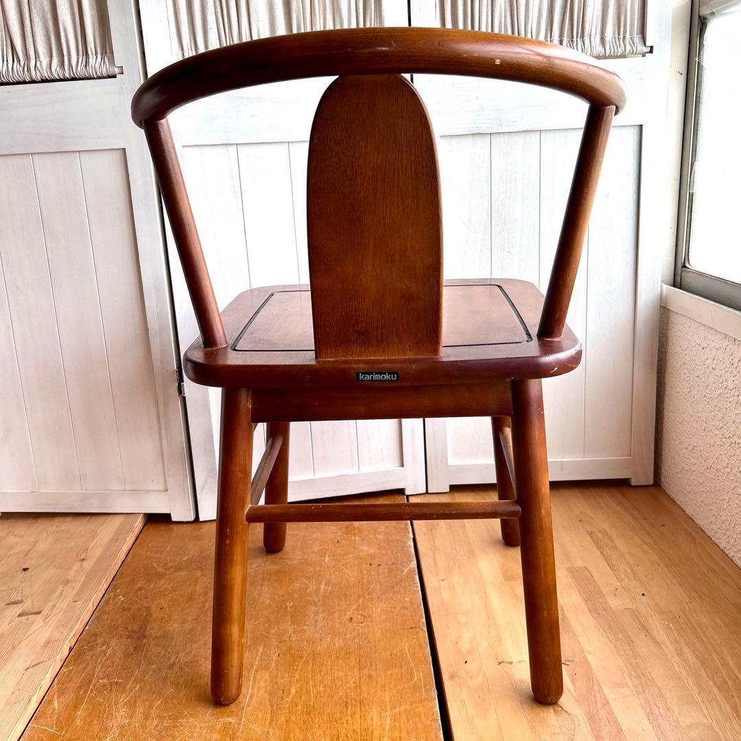 カリモク　アンティーク　チェア　椅子　ダイニングチェア