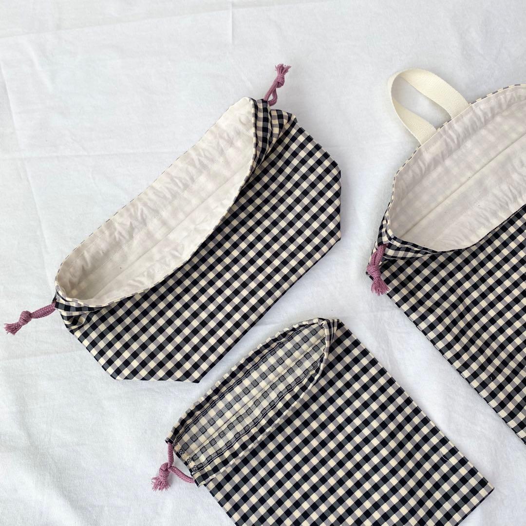 入園入学セット＋ランチマット　6点　/ モノクログリーン