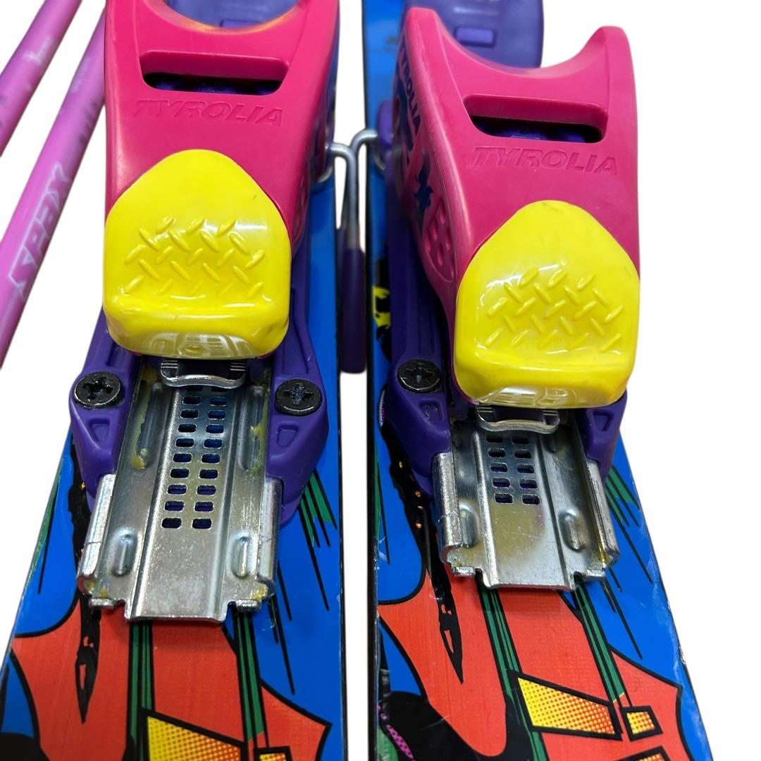 ⑤erbacher スキー板 ブーツストックジュニア3点セット青色 ⭐︎100cm