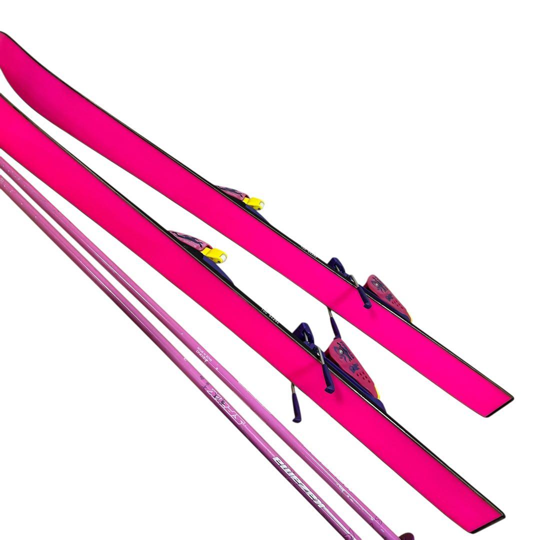 ⑤erbacher スキー板 ブーツストックジュニア3点セット青色 ⭐︎100cm