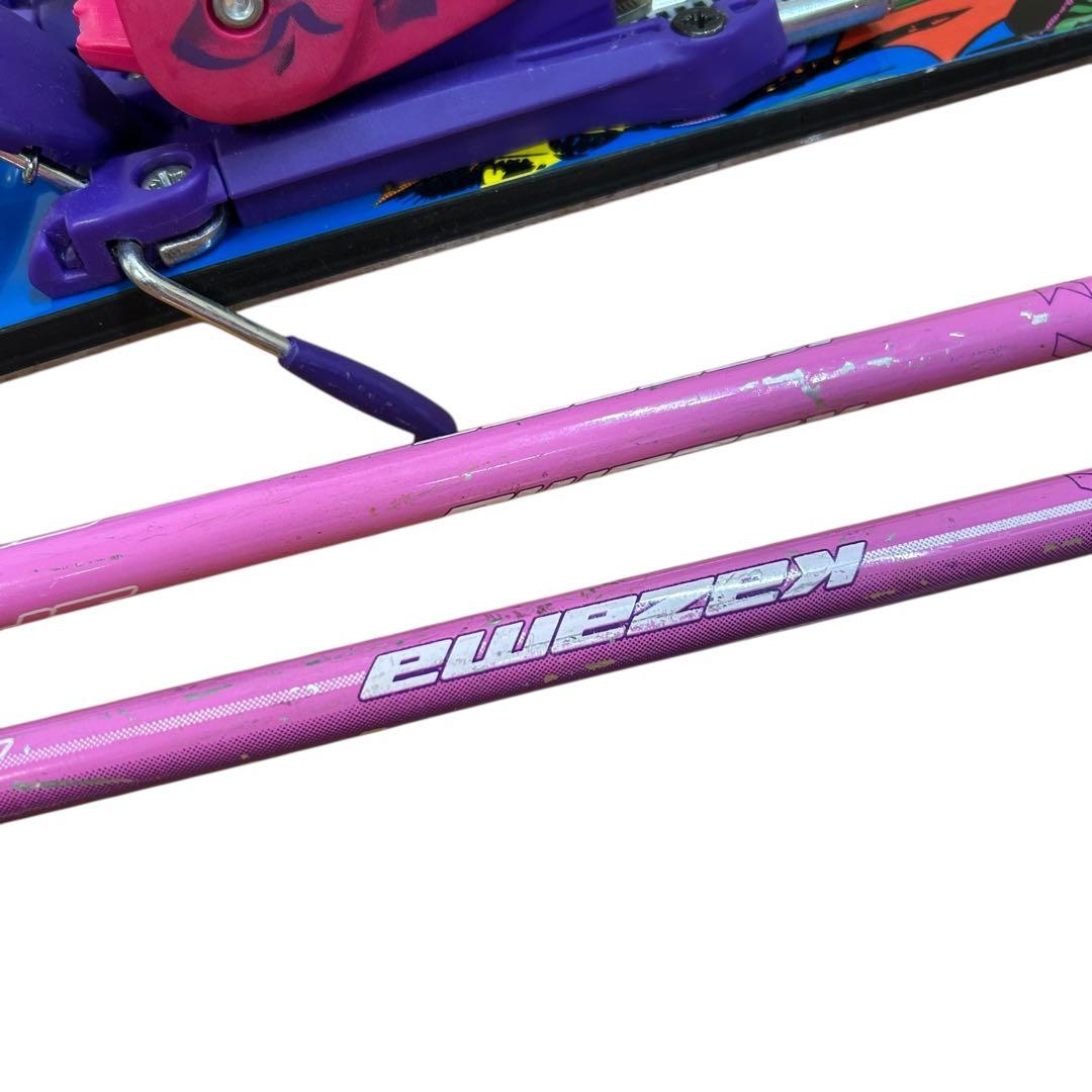 ⑤erbacher スキー板 ブーツストックジュニア3点セット青色 ⭐︎100cm