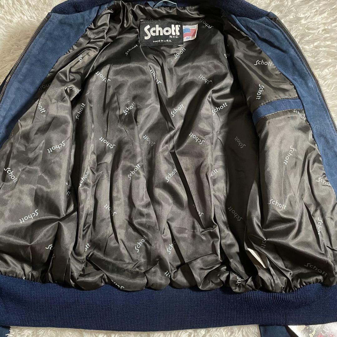 未使用 タグ付き ショット スタジャン レザージャケット スウェード