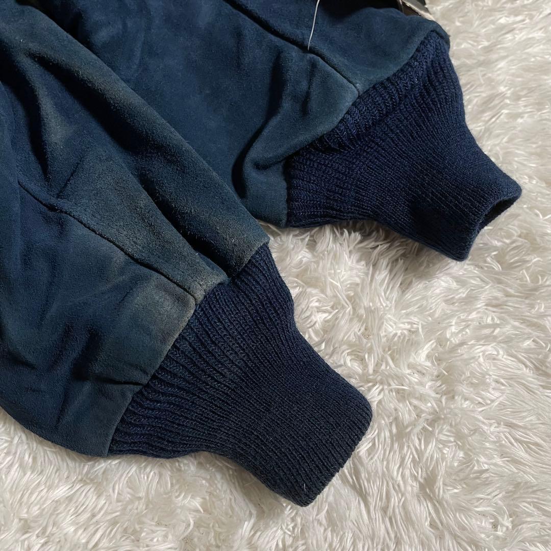 未使用 タグ付き ショット スタジャン レザージャケット スウェード