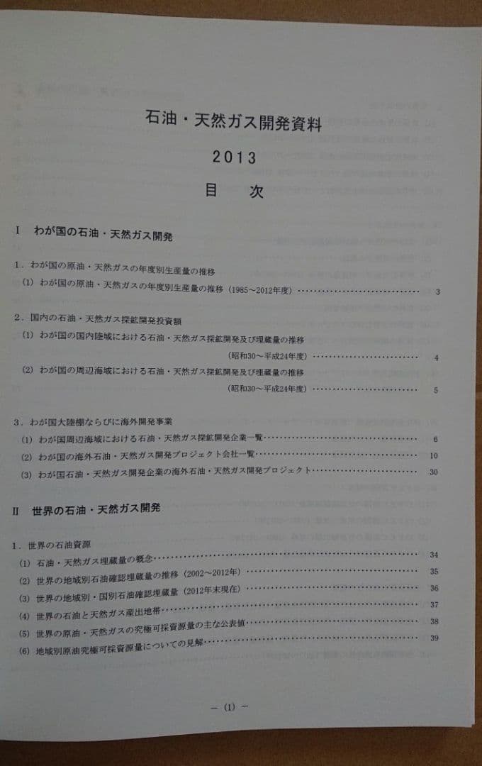 石油·天然ガス開発資料　2013