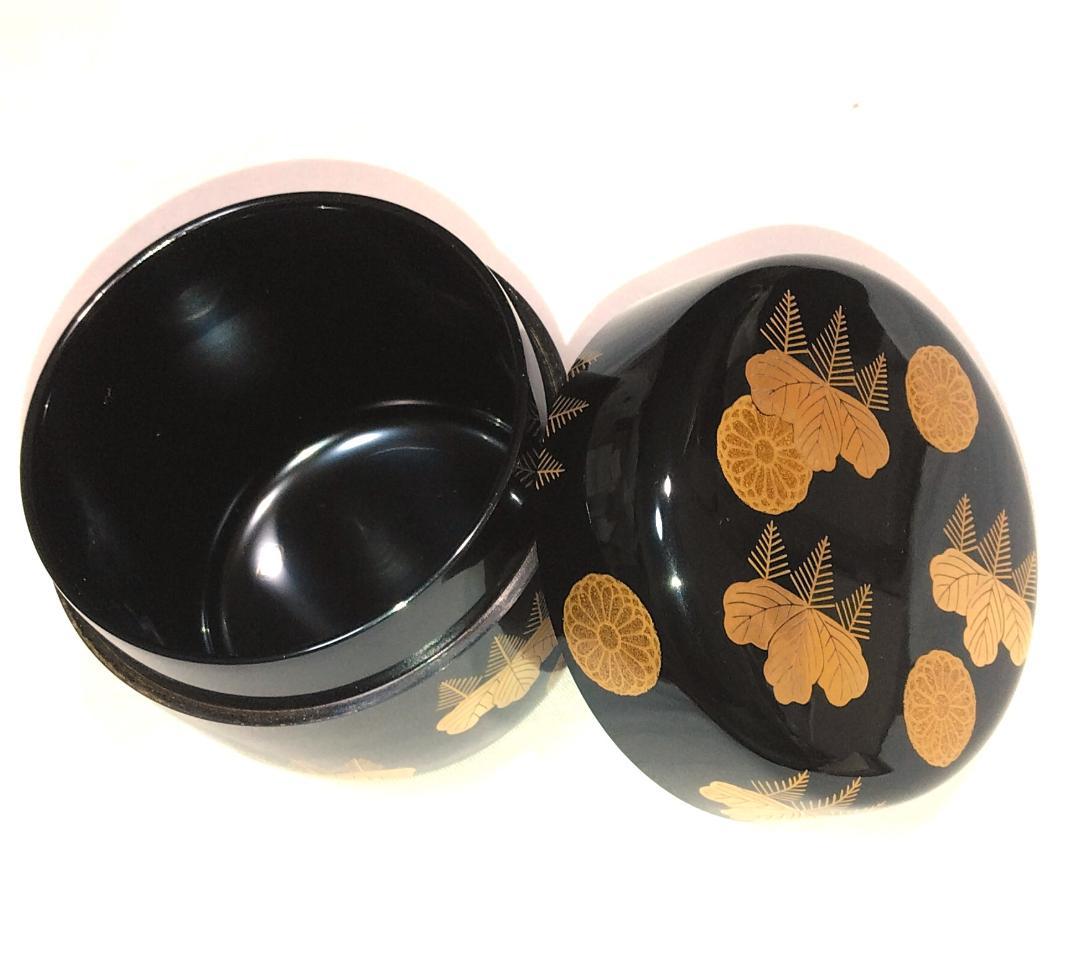 茶道具　加賀蒔絵師　中村宗悦作　菊桐蒔絵大棗　高台寺蒔絵大棗　未使用超美品！！