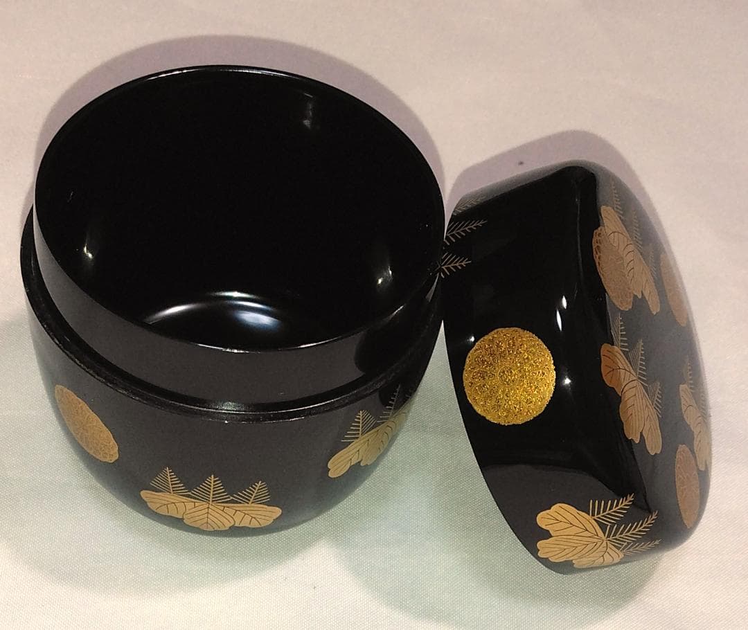 茶道具　加賀蒔絵師　中村宗悦作　菊桐蒔絵大棗　高台寺蒔絵大棗　未使用超美品！！