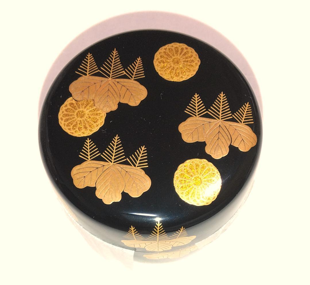 茶道具　加賀蒔絵師　中村宗悦作　菊桐蒔絵大棗　高台寺蒔絵大棗　未使用超美品！！