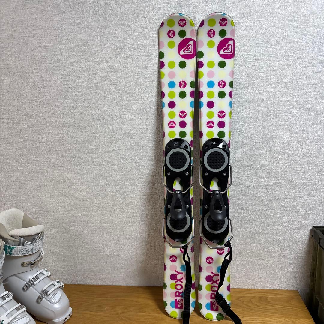 レディースショートスキーセット　ファンスキー　ROXY90cm24-24.5cm