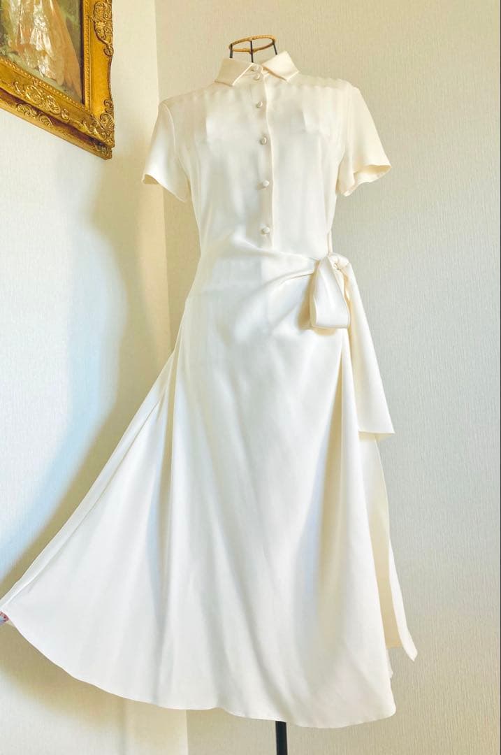 本日限定お値下げ★Christian Dior★ドレープ優美/エクリュ近年物