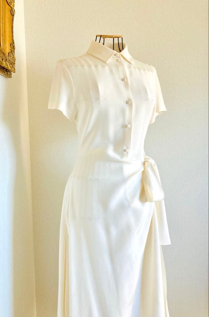 本日限定お値下げ★Christian Dior★ドレープ優美/エクリュ近年物