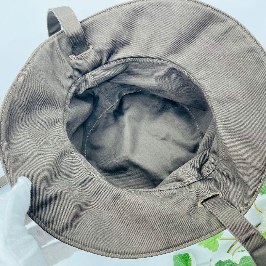 グッチ 679993 ロゴ　100周年記念 バケットハット ブラウン コットン