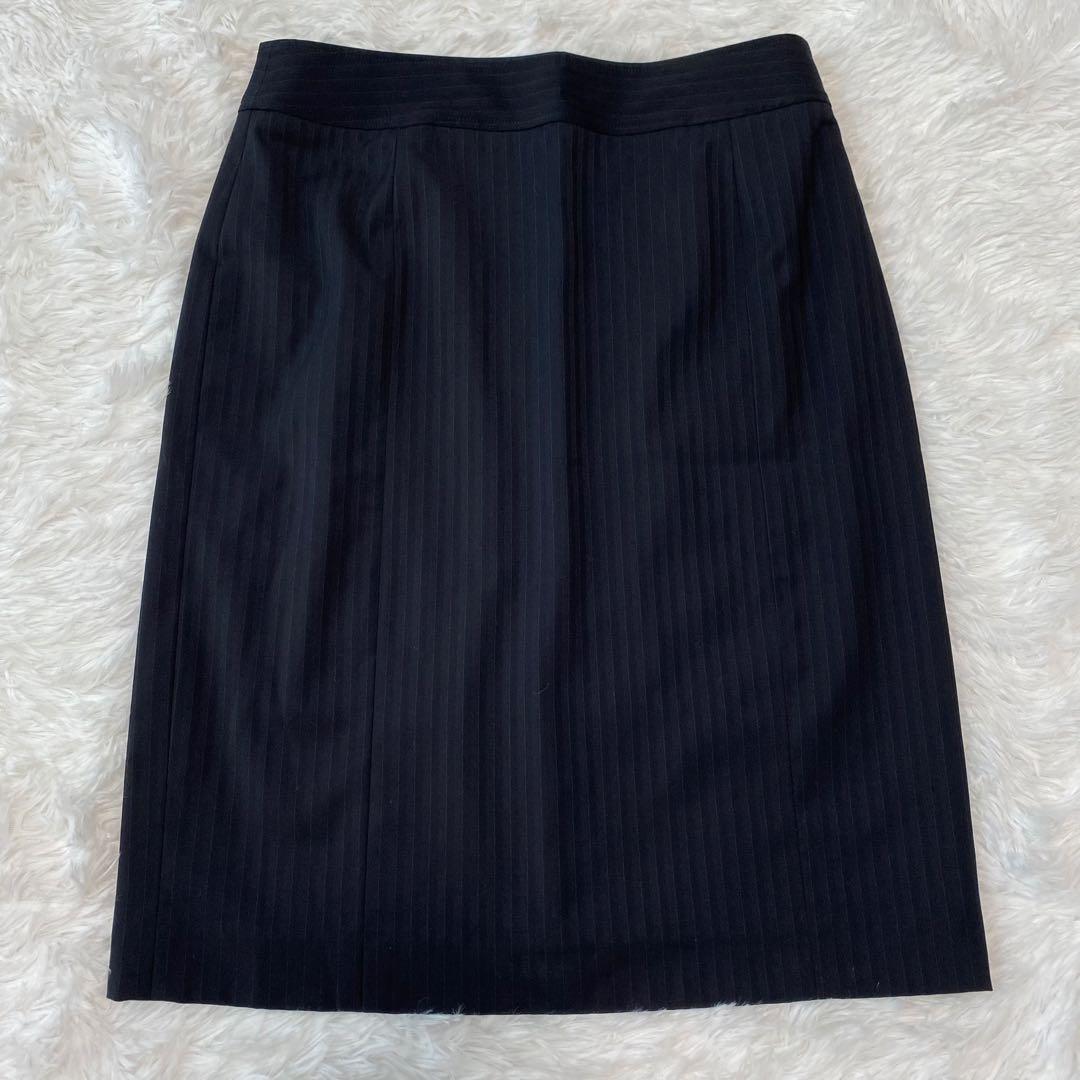 23区　スカートスーツ　４０　ウォッシャブル　ダークネイビー　ビジネススーツ