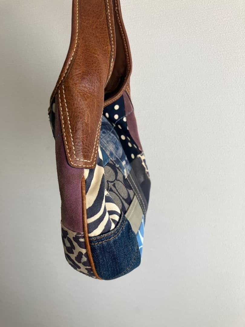 コーチ ワンショルダー パッチワーク デニム シグネチャー 10807