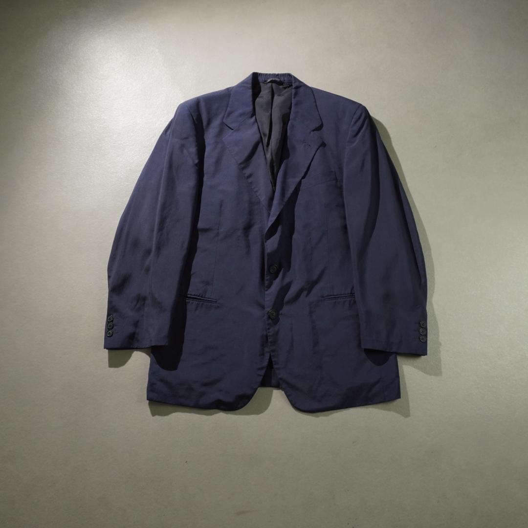 FENDI シルク セットアップスーツ 無地 ネイビーブルー/AZ84