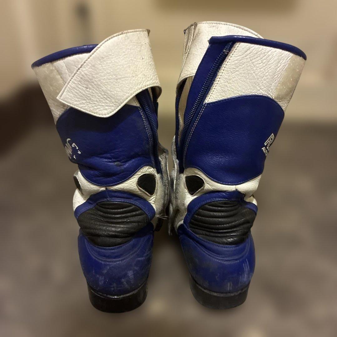 KISS RACE 1 バイク レーシングブーツ 青/白