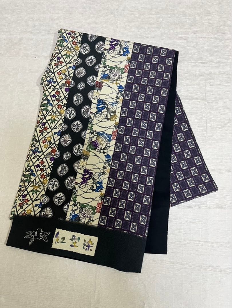 【新品、未使用】京紅型 袋帯 全通柄 未仕立て品