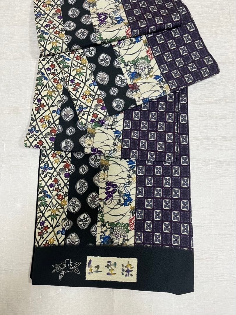 【新品、未使用】京紅型 袋帯 全通柄 未仕立て品
