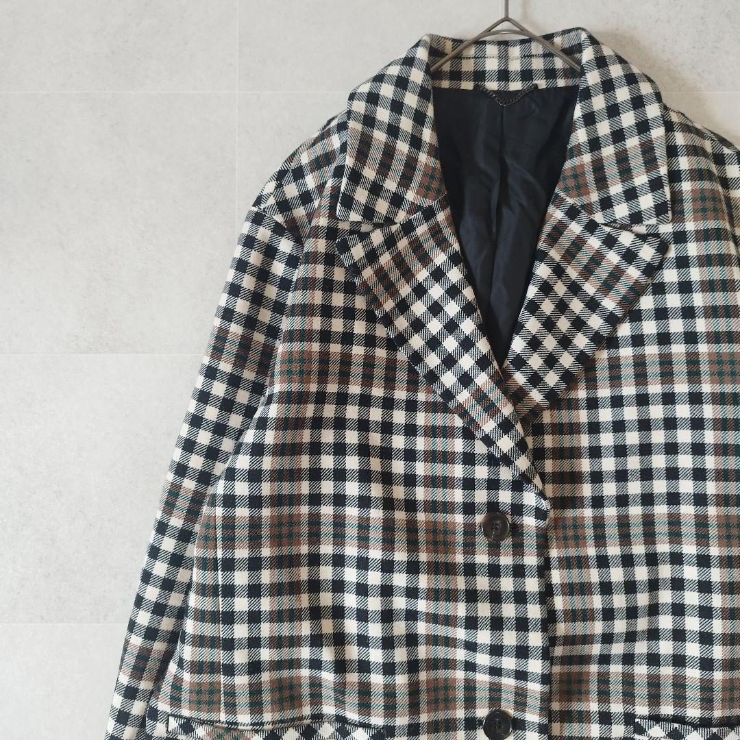 未使用級✨23区 3XL 46 大きいサイズ チェック チェスターコート コラボ